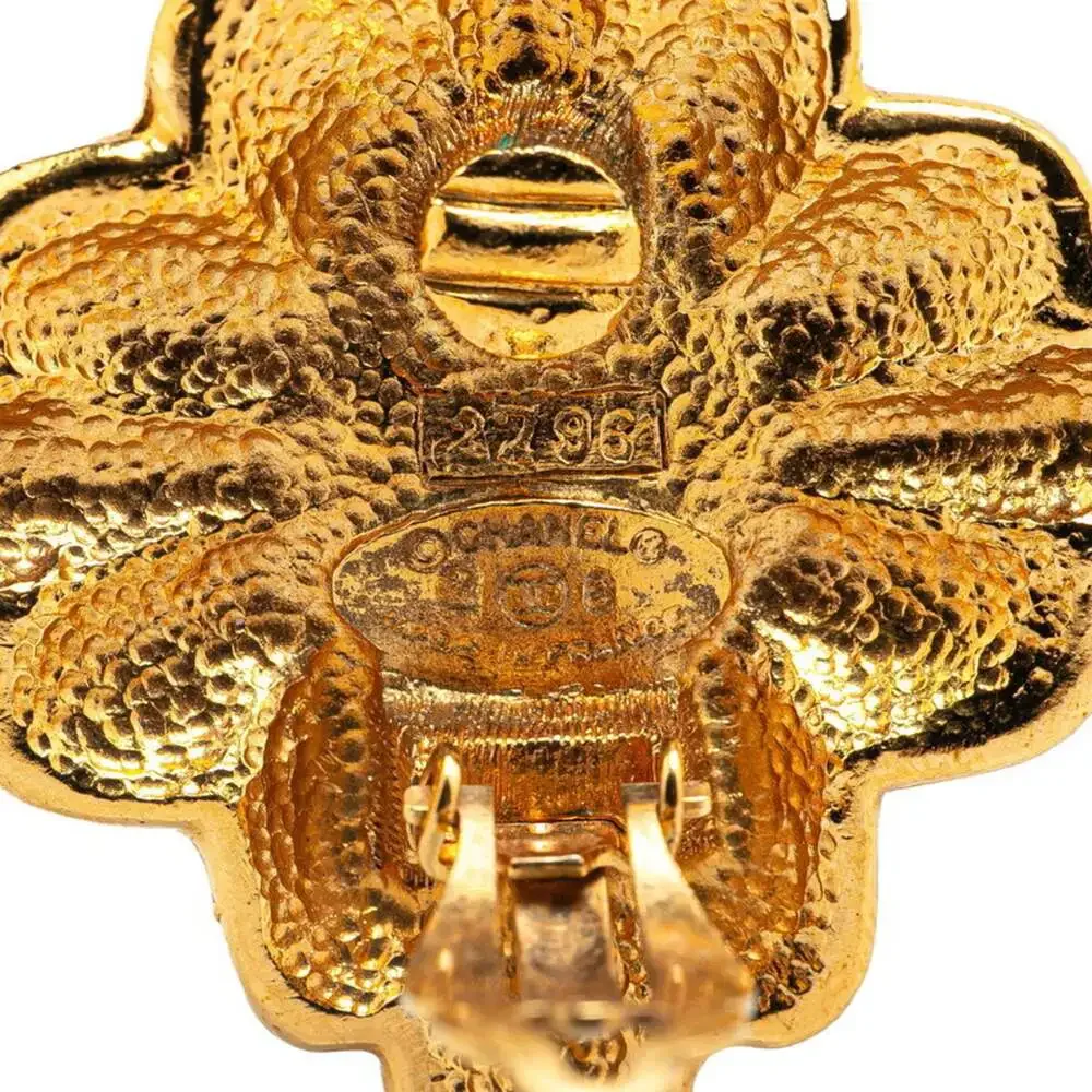 Chanel Vintage Earrings Pearl Gold-Tone #209146C46B